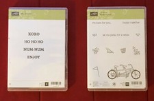 Stampin Up Stamp Sets OH GOODIE ho ho ho, num-num or PEDAL PUSHER bicycle