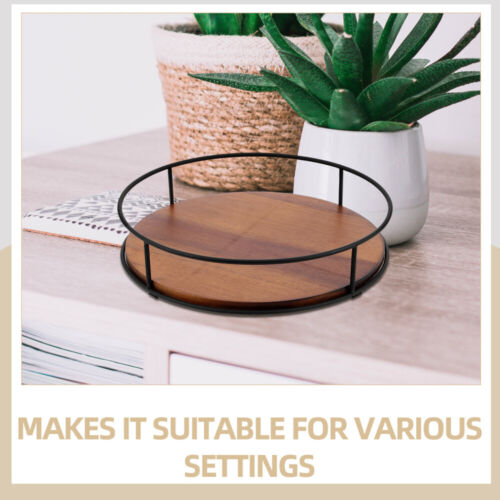 2pcs Wooden Lazy Susan Turntable for Kitchen Counter Rotating Spice Rack - Picture 12 of 12