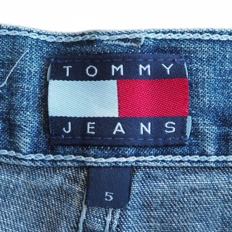 Jeans Tommy Jeans Vintage Y2K Botón Mosca Carga Rodillas Jeans Lavado Medio Junior 5 Foto 3 de 4