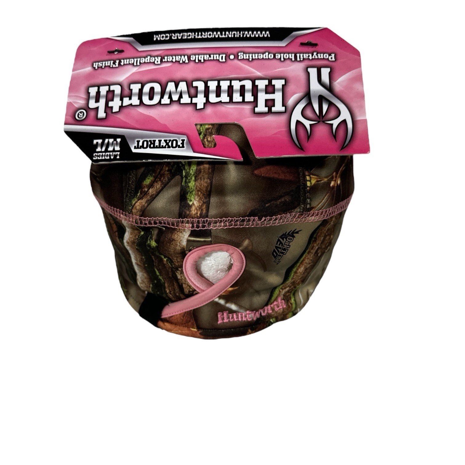 PONY Cappello donna Huntington Foxtrot quercia mimetico foderato in pile rosa apertura coda di cavallo