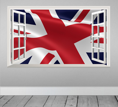 Union Jack Flagge UK England Königreich Magic Fenster Wandaufkleber Druck Poster Aufkleber