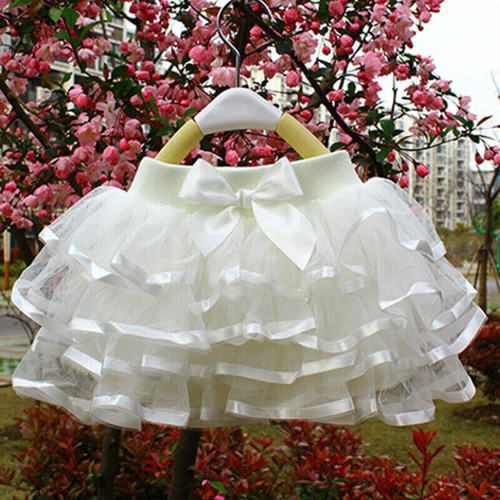 Ladies Girl Mesh Tutu Skirt Swing 4 Layered Tiered Lolita Casual Party Banquet - Picture 9 of 19