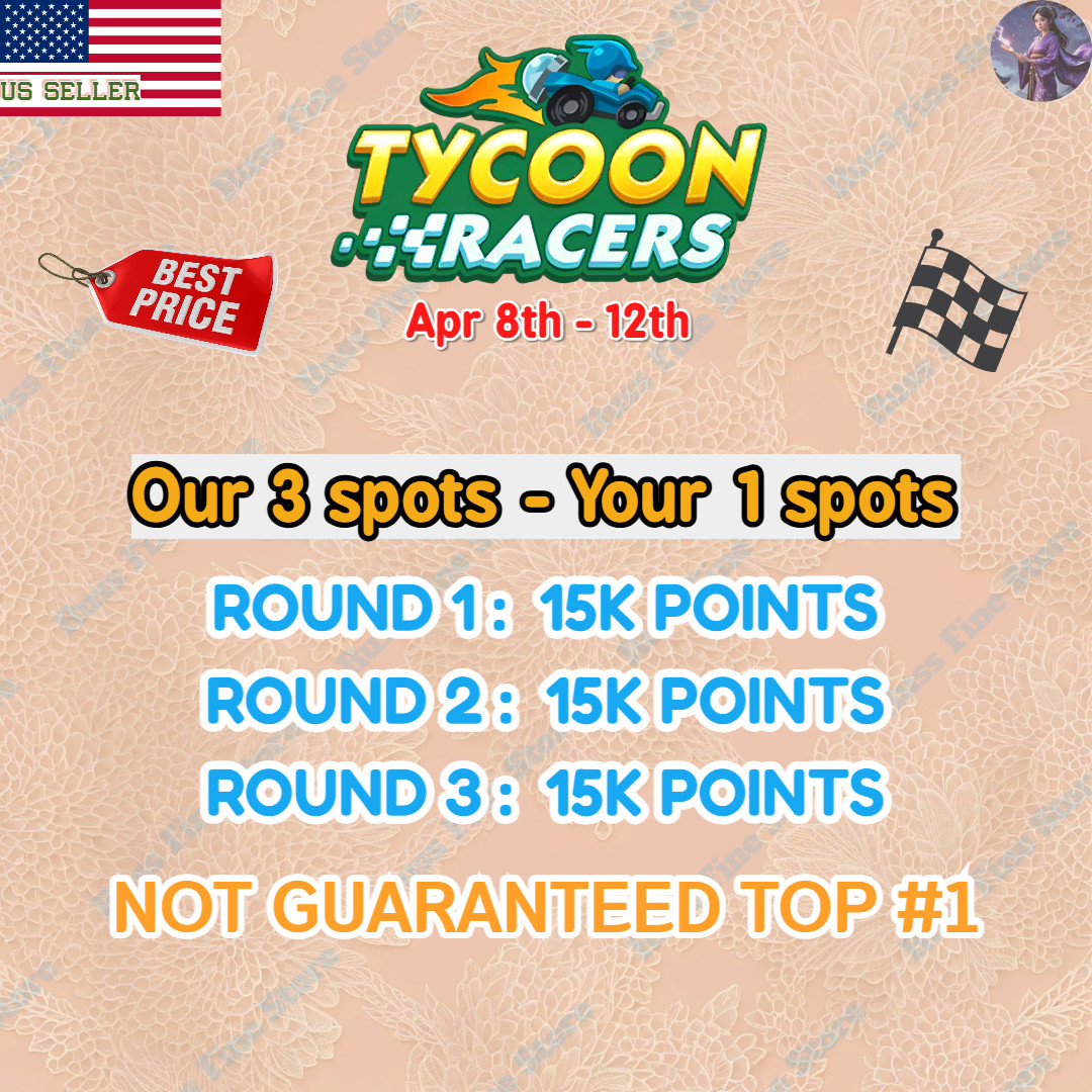 Racers event⚡ mogo cinderella racers 15k points / race - not guarantee 1st