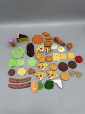 40 Plus Pieces Pretend Play Food Lot Pizza Hot Dogs Bacon Etc