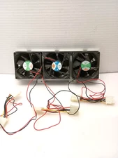 Lot of 3 Topotor UltraFlo 12V .20A Axial Flow Fan, DF1208BM 60 x 60mm 3x3 in