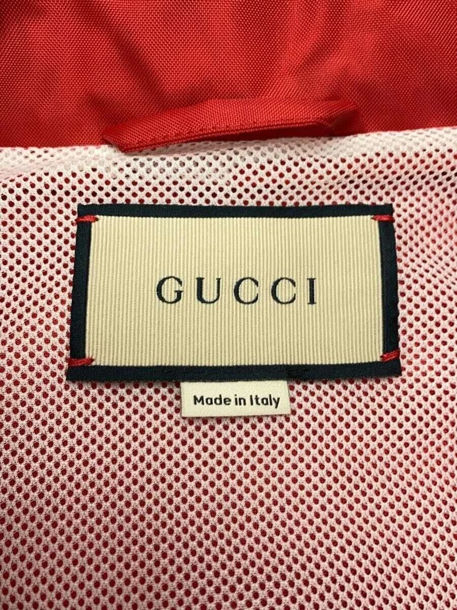 GUCCI Altro Kitten Patch Animale Giacca 50 Nylon ROSSO 654025