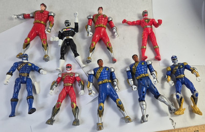 Vintage Mighty Morphin Power Rangers 8'' Action Figures 1993 Bandai Lot of 9