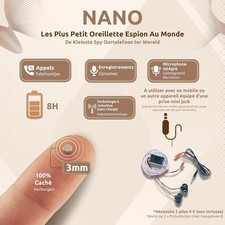 Invisible Secret Spy Earphone Nano Magnet Wireless Earpiece for Mobile Phone