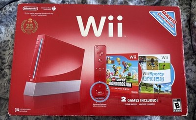 Nintendo Wii Red 25th Anniversary Special Edition Super Mario Bros