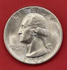 1942 S Washington Silver Quarter, Gem Uncirculated. Beautiful Luster.
