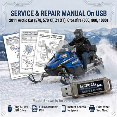 ARCTIC CAT CROSSFIRE 600 800 1000 2011 SERVICE REPAIR SHOP MANUAL ON USB