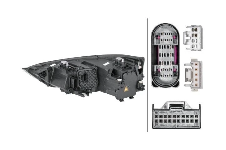 Faro derecho Audi A1 bi-xenón LED DRL 15-18 faro conductor OEM Hella Foto 3 de 4