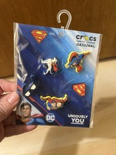 Crocs Jibbitz Superman 5-Pack Shoe Charms DC Comics Superhero Set NEW