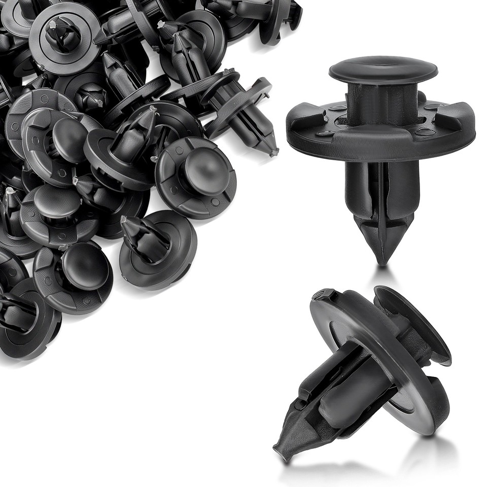 100 Pcs 9Mm Car Door Trim Fender Clips Black Plastic Rivets Fastener For Toyota
