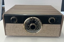 Victrola VTA-240B Bluetooth AM/FM 3-Speed Turntable Brown Wood RCA Line Out