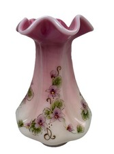 VTG Fenton 100th Anniversary Vase LTE ED 1347/1950 Hand Painted Stacy Williams