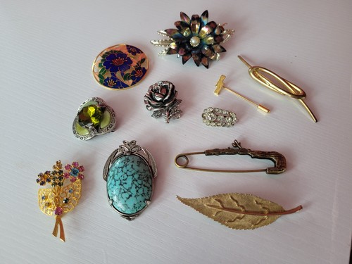 Restposten Vintage Modeschmuck Broschen Anstecknadeln Restposten