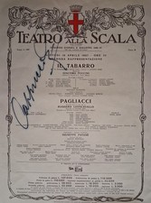 Piero Cappuccilli, Il Tabarro/Puccini Poster autografato La Scala di Milano 1987