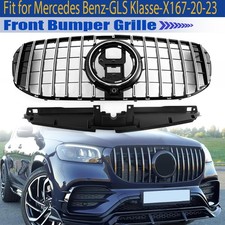 For Mercedes Benz X167 GLS450 GLS580 2020-2023 Front Grille Bumper Grill Chrome.