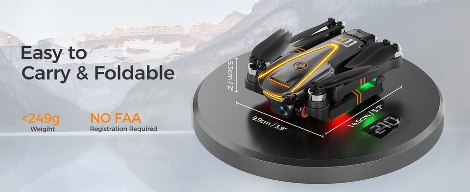 GPS Drone with EIS 4K Camera for Adults Kids, RC Drones with 4.5 Inch ...