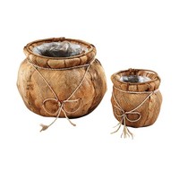 ÜBertopf Blumentopf Pflanzschale - Kokos - Braun 25X22 Cm 30X41 Cm 2Er Set