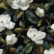 Peel and Stick Wallpaper White Flower Floral Leaf Botanical Vinyl Contact Paper