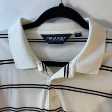 Polo Ralph Lauren 100% Cotton Polo Shirt Mens Xl White Blue Pink -Sleeve Logo