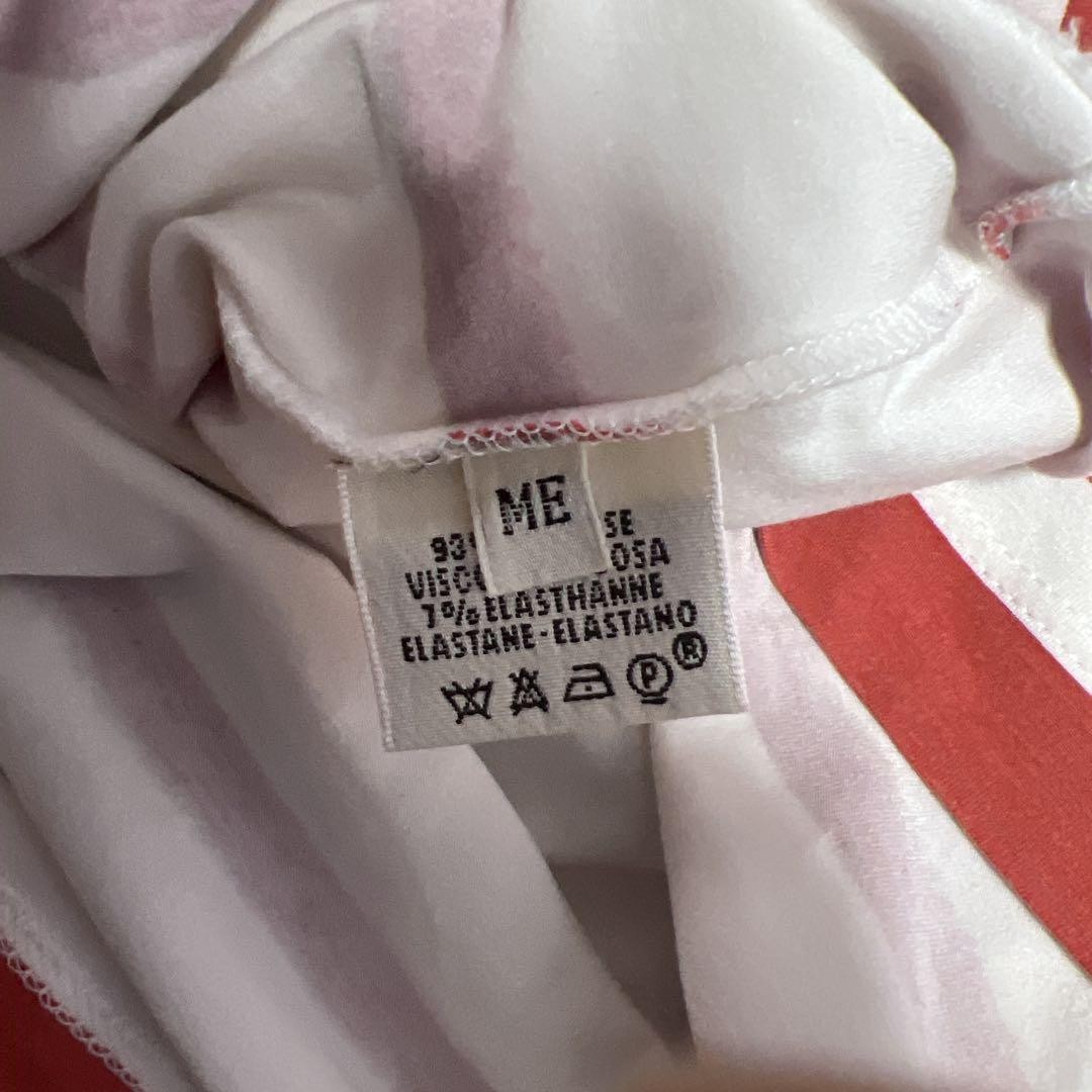 HERMES White/Red Stripe T-shirt F/S from Japan | eBay