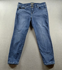 Torrid Women's Jegging Blue Size 20R Super Soft Stretch Tapered High 28" Denim