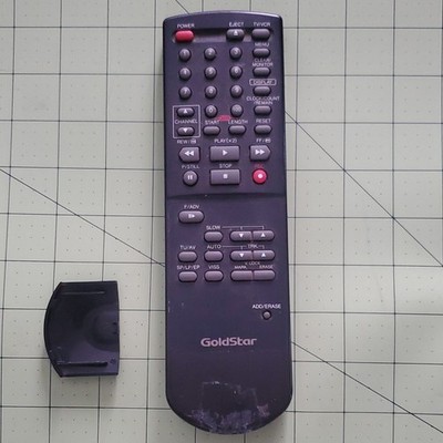 GoldStar Wireless TV/VCR Remote Control -Black (Battery Cover Damaged) 