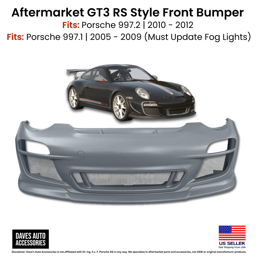 997.2 Porsche 911 GT3 RS Style Front Bumper Cover Upgrade 2010-2012