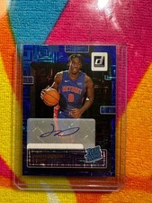 2022-23 Panini Donruss Jalen Duren Rated Rookie Blue Choice Auto /49