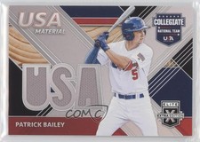 2020 Panini Elite Extra Edition USA Baseball Material Black Patrick Bailey 0ue5