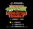Teenage Mutant Ninja Turtles III 3 - NES Nintendo TMNT