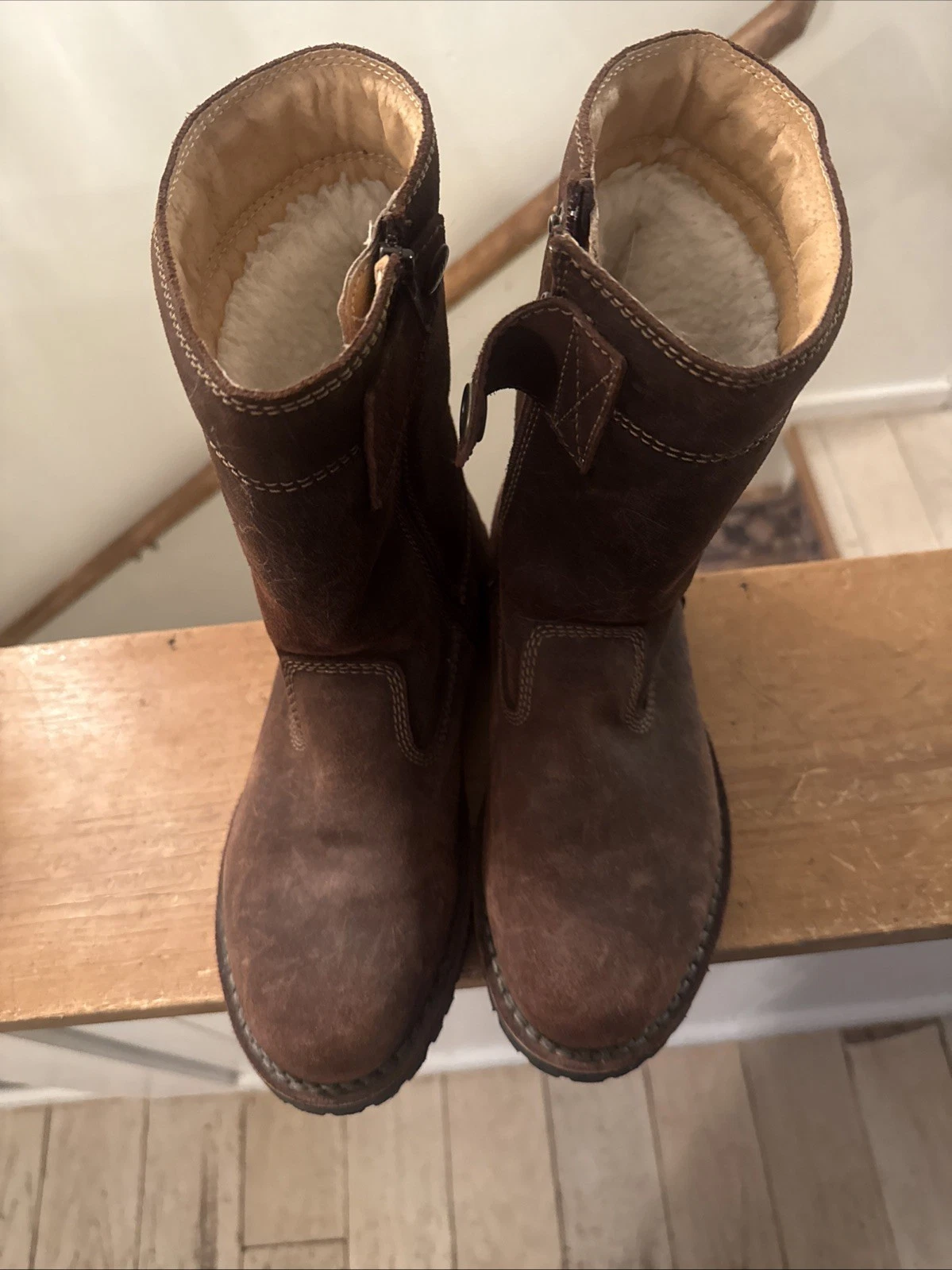 Technica Men’s Leather Side Zip Boot Shearling Us 8 Men’s
