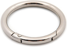 O Ring Spring Opening Snap Trigger Clip Buckle Charm Purse Making Silver,1 1/2"