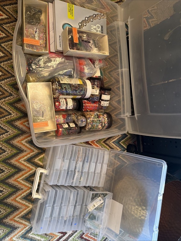 Huge Lot Of Jewelry Supplies Beads Stones Pearls Books  And Lots More