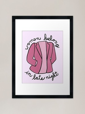 Frauen gehören spät in die Nacht gerahmt ein gerahmtes Wandbild Poster Leinwanddruck Bild