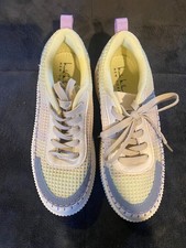 Nicole Miller New York Brita Woven Mixed Media Sneakers Sz 9