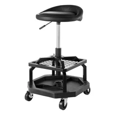 VEVOR Rolling Shop Stool Adjustable Height Garage Seat 300 lbs Load with Caster