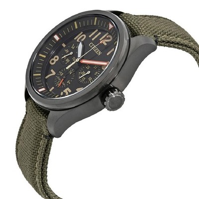 Citizen Men's Garrison Day Date Window Green Eco-Drive Watch 43MM