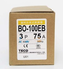 1PCS New For TECO Molded Case Circuit Breaker BO-100EB 3P 75A AC 690V