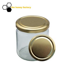 96 x HONIGGLAS Twist Off 500G im KARTON inkl. Metalldeckel GOLD