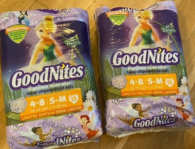 GoodNites Girls Fairies - 4-8 Years - Vintage Diapers (17-29kg)