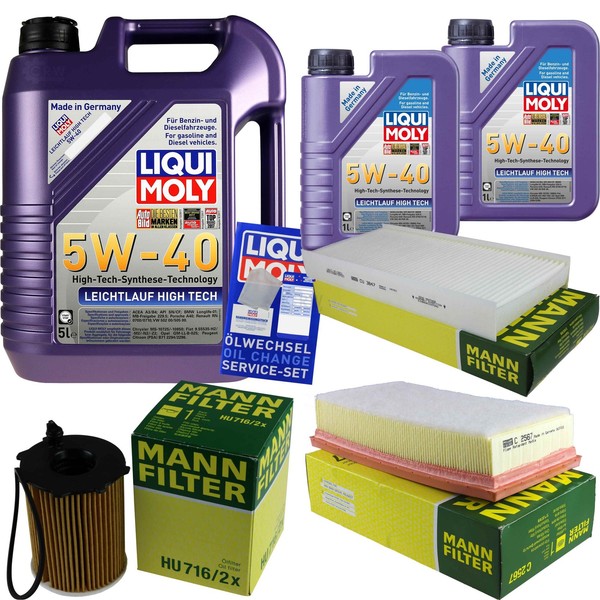 Mann Inspektionspaket Liqui Moly Leichtlauf High Tech 5W-40 FüR CitroëN Jumpy-image