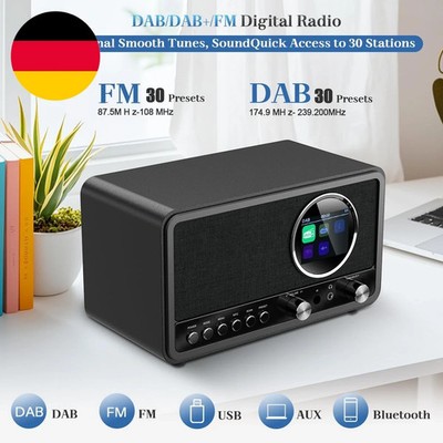 DAB DAB+ / FM Radio Mit Fernbedienung, Bluetooth, 5W Hifi Lautsprecher, Kopfhöre