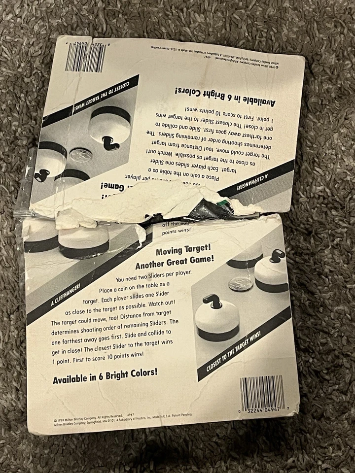 SEALED 1988 Milton Bradley Sliders Green And Orange Set 4947 Vintage - Image 4 of 4