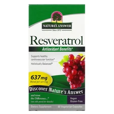 Nature s Answer Resveratrol 637 mg 60 Vegetarian Capsules Cruelty-Free,