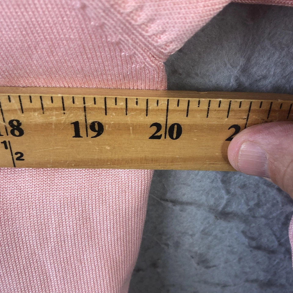 Pendleton Sweater Set Womens Petite Large Pink Silk Blend Embroidered Cardigan - Image 4 of 4