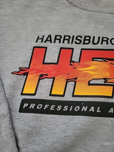 Vintage Harrisburg Heat Sweatshirt Size Youth Medium Gildan Heavy Blend - Picture 2 of 10